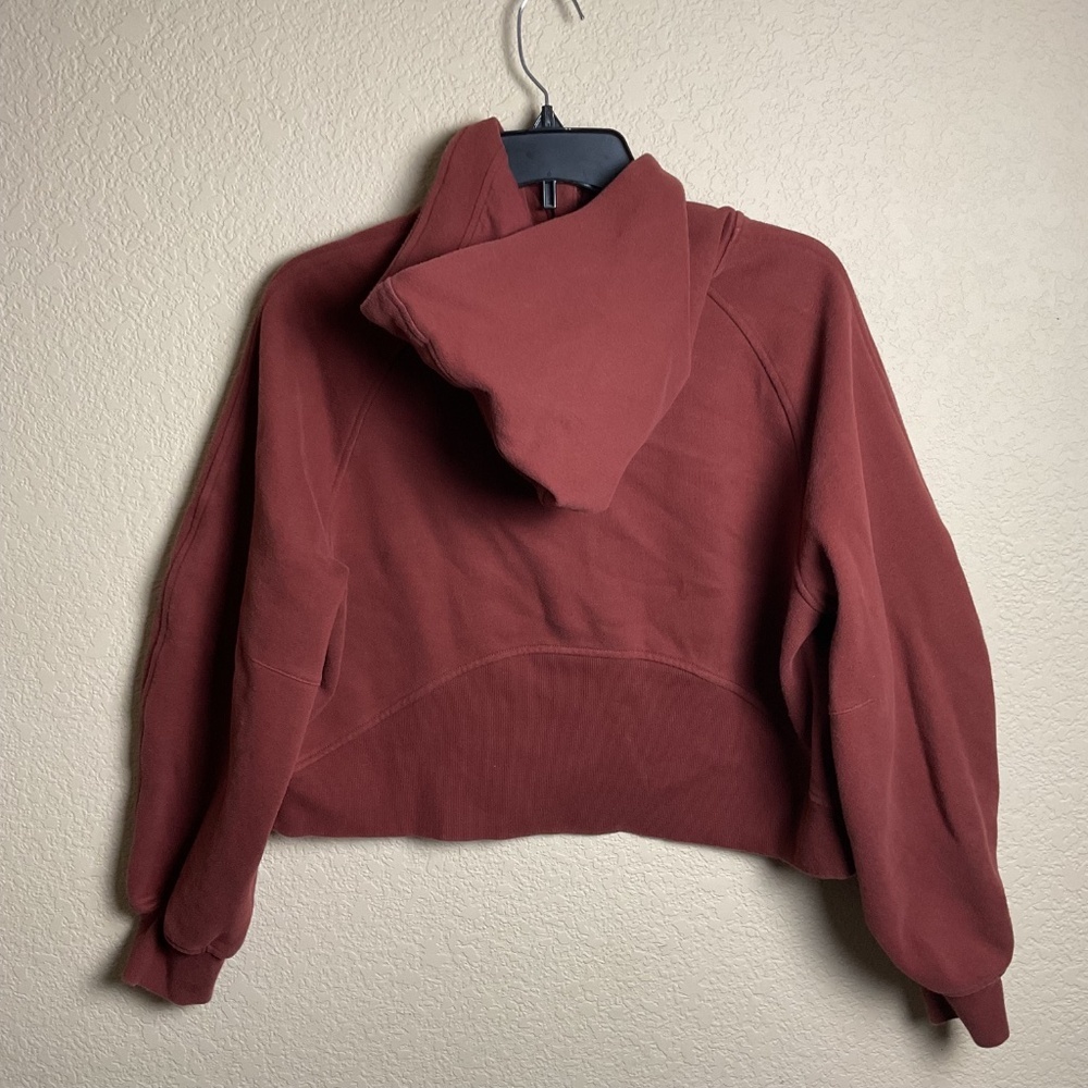 CRZ Yoga Womens Small Cropped Fleece Lined Half Zipper‎ Funnel Neck Hoodie - Picture 2 of 7